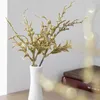 Decorative Flowers Golden Powder Artificial Tree Branches For Home Christmas Decoration Sequins Foam Berry Ornaments