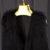 女性の毛皮のエステ秋ファッションフェイクコートレディースノースリーブスリムベスト女性ジャケットアウターウエストコートブラックグレー2022