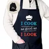 Tablier de cuisine drôle Grilling Chef Cooking BBQ Tabliers réglables à 2 poches Sac cadeau réutilisable enveloppé Trump Make America Grill Again GCB16375