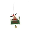 Decorazioni natalizie Ciondolo in ferro stampato Babbo Natale/Alce/Pupazzo di neve Piccoli trucioli per alberi