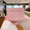 2022 Fashion Card Holders Caviar Woman Mini Wallet Designer Pure Color Leather Pebble Texture Luxury Black Plånbok Y2210002