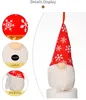 Décorations de Noël Coloré LED Poupée Tricotée Avec Whisker Party Gnomes Pendentif Vacances Plaid Snowflower Père Noël Cadeaux GCB16354