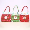 Merry Christmas Santa Sack Geschenk presenteert tas Snowman Candy Bags Wine Kous Fles Xmas Decoratie JNB16351