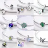 Horse Rabbit Fine JewelryBeads 925 Plata original Plata de ley Dog Animal Charm Flower Heart Beads For Charms Bracelet Diy Jewe ...
