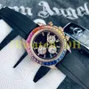 Sudáfrica Rainbow Diamond Luxury Watch Business Mens 904L Acero inoxidable Reloj de goma Rose Gold Fashion Automatic Machinery Time Diving Panda Sapphire 116500