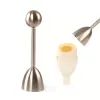 DHL En Acier Inoxydable Oeuf Shell Ouvre Oeufs Topper Cutter Shell Métal Bouilli Cru Ouvert Outils Cuisine Créative