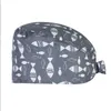 Gommage Coton Chapeau Floral Bouffant Infirmière Sanitaire Cap avec Bandeau Hibou Renard Oiseau Feuille Étoile Impression Infirmier Médecin Bonnet Chapeau Noël