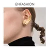 Stud ENFASHION Punk Earlobe Ear Cuff Clip On Earrings For Women Gold Color Auricle Earings Without Piercing Fashion Jewelry E191124342926