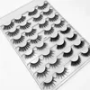 Curly Thick Mink False Eyelashes Naturally Soft & Vivid Hand Made Reusable Multilayer 3D Fake Lashes 16 Pairs Set Messy Crisscross Eyelash Extensions Makeup for Eyes