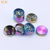 smoking accessories metal grinder for grinding dry herb tobacco rainbow 40mm 4 layers zinc alloy herbal grinders 420