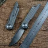 TWOSUN Knife M390 Folding Satin Blade Flipper Fast Open TC4 Titanium Handle Outdoor Camping Hunting Pocket Knives EDC Tools TS308276Z