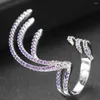 Wedding Rings Blachette Luxury Romantic Chic Open For Women Jewelry Super Valentine's Day Present Gift Fingers Ring Accessories