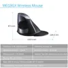 Topi Delux M618GX Mouse wireless verticale Ergonomico 6 pulsanti 1600 dpi topi ottici con custodia in gomma in silicio a 3 colori per laptop PC 221014