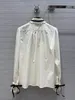 Kvinnors blusar skjortor designer Milan Runway New Autumn Long Sleeve Stand Collar Märke Samma stil GD1E