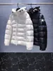 남자 재킷 디자이너 남성 겨울 살츠맨 다운 파파 라이트 윈드 브레이커 까마귀 검은 흰색 흰색 겉옷 맨 이탈리아 이탈리아 럭셔리 JNWC