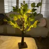 Decorazioni natalizie creative Alberi di piante di eucalipto Lampada da tavolo 60 cm di altezza 36 luci a LED per la decorazione della camera da letto di casa Regali di compleanno