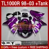Fairings Tank for Suzuki Srad TL-1000 TL 1000 R 1000R Purple Pearl TL1000R 98 99 00 01 02 03 Bodywork 162no.52 TL-1000R 1998 1999 2000 2001 2002 2003 TL1000 R 98-03 Fairing