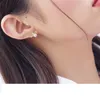 Stud Earrings ESSFF Gold Animal Design Oval Crystal For Women Girls Gifts Prevent Allergies Piercing Earring Trend Jewelry 2022