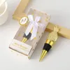 Tropical Wedding Favors Gold Pineapple Wine Bottle Stopper in Gift Box Party Decorative Ananas Wine Stoppers GCB16307