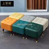 Clothing Storage Light Luxury Leather Sofa Stool Home Entrance Shoe Replacement Living Room Footrest Entry Wear Shoes Makeup Low