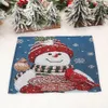 Nuovo panno lavorato a maglia Babbo Natale pupazzo di neve decorativo tovaglietta isolante bambola cartone animato transfrontaliero CCB16331