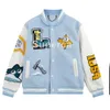 22FW Stroomden Leren mouwen Baseball Jacks Jas Uniform Luxe Jas Single Breasted Warme Jassen Koppels Vrouwen Mannen Varsity Jassen Heren Designer Kleding