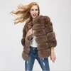 Women's Fur Coat Leather Jacket Sexy Faux Elegant Warm Hooded Solid Turn-Down Collar Open Stitch Wholeskin