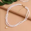Nouveau style originalit￩ Collier pendentif pour dames ￠ double couche Collier de perles