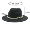 Beanie/Skull Caps Hats For Women Fedoras Wedding Decorate Church Festival Luxury heren Women Hat Panama Chain Band Cowboy Hat Chapeau Femme T221013