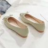 2023 neue Designer-Kleidschuhe für Damen, flache Ballerinas mit quadratischem Kopf und Schleife, rosa Ballerinas für Damen, kleine Größe 31 32 33 34, große Größe 44 45 46