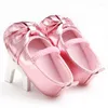 First Walkers Baby Girl Princess PU Leather Shoes With Flowers Infant Soft Sole Spring Summer Crib Patent