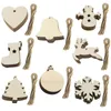 Christmas Decorations Crafts Creative Country Wooden Tree Pendant Home Decoration Gift Accessories Strap Carved Wood Chips