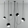 Lampy wiszące nowoczesne sufit Balck sufit LEADLAMPS Spider Industrial Lights for Nurving Room Restaurants