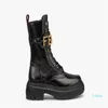 Bootie Black Open Brim P￤rlat l￤dertyg med guldmetalltillbeh￶r ￖgonljett Dragkedja Fashionable Avant-Garde 35-42 Storlek