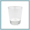 Weingläser 1,5 Unzen Sublimation S Glas Weingläser gefrostet klar weiß leer Cocktailbecher Wärmeübertragung Trinkbecher 144 Stück pro Auto Dhev1