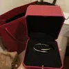 Klasyczna projektant bransoletki paznokci Tytan stalowa Brzeszczo Złota Srebrna Mankiet Boguła Nlay Diamond Bracelets Women Mens Love Wedding Biżuter Prezent C4189 z pudełkiem
