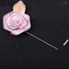 Brooches Wedding Men Women Flower Rose Brooch Handmade Boutonniere Stick Pin Men's Suits Clothing Accessories