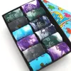 Chaussettes pour hommes 10 paires / pack hommes femme collection de nouveauté drôle rue mode coloré cool fou skateboard cravate colorant robe d'équipage