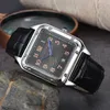 Men AAA Watches Clock Top Luxury Brand Original Quartz Wristwatches Leather Strap Calendar Square Watch Relogio Masculino1837046