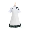 3pcs Aprons Sublimation DIY White Blank Cotton Linen Sleeveless Kitchen Pinafore Can Hang Neck