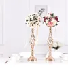 Flowers Vases Candle Rack Stand Holders Wedding Decorations Gold/ Silver Road Lead Floral Bouquet Party Props Table Centerpiece Pillar