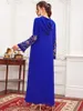 Ubranie etniczne Sprężyna muzułmańska sukienka z kapturem Kobiety Elegancki haft ramadan eid kaftan abaya saudyjska arabska islam szata caftan vestido