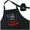 Divertente grembiule da cucina alla griglia Chef di cucina BBQ Grembiuli regolabili con 2 tasche Borsa regalo riutilizzabile Avvolto Trump Make America Grill Again RRB16375