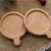 Tischsets aus Holz, Buche, beständig, rutschfest, für Kaffeetassen, quadratisch, rund, Massivholz