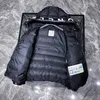 Mäns vinter Salzman Down Parkas Light Black White Puffer Man Italy italiensk lyx Jnwc