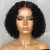 Synthetic Wig Midpoint Black hand roll tube Manual pipe wrapping Small curly hair Short head cover