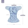 Doekluiers elinfant 6pcs afdrukken vaste herbruikbare suede doek binnenluier ademende verstelbaar voor 3-15 kg pocket baby 221014