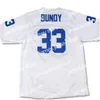 新しいフットボールジャージーフットボールジャージの男性Al Bundy＃33ポークハイフットボール映画ジャージーフルステッチブルーホワイトパープルサイズS-4XL