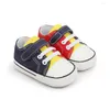 Chaussures de sport 0-18M Born Baby Boys Girls Sneakers Infant Canvas Classic Sports Toddler Soft Sole Anti-slip