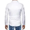 Chemises décontractées pour hommes COLDKER Hommes Slim Fit Solide Modèle Turn-Down Col Blouse pour Homme Plus Taille Streetwear